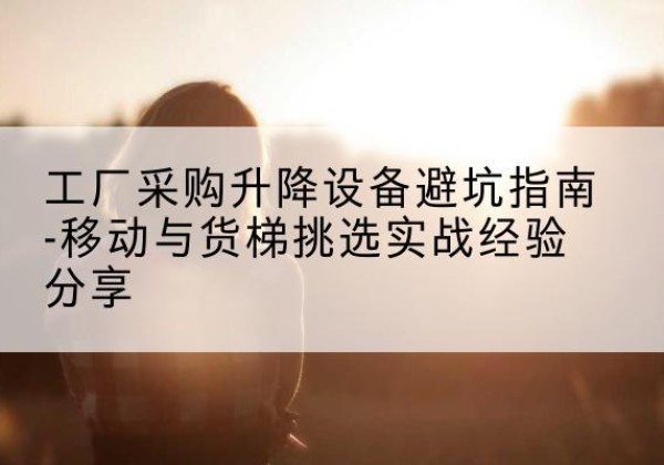 禹王台移动式升降机怎么选-工厂采购升降设备避坑指南-移动与货梯挑选实战经验分享