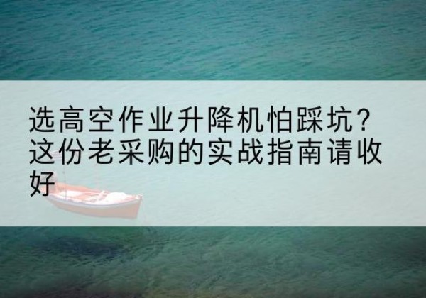 禹王台高空作业升降机厂家推荐-选高空作业升降机怕踩坑？这份老采购的实战指南请收好